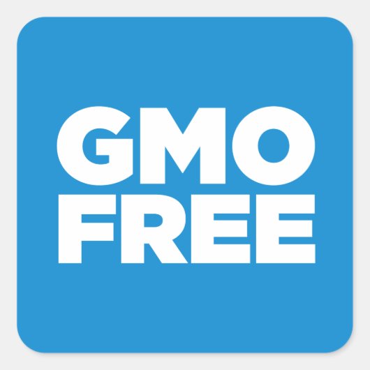 STICKER CARRÉ GMO LIBRE (BLEU) (Devant)