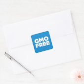 STICKER CARRÉ GMO LIBRE (BLEU) (Enveloppe)
