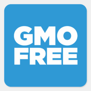 STICKER CARRÉ GMO LIBRE (BLEU)