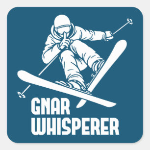 Sticker Carré Gnar Whisperer Ski