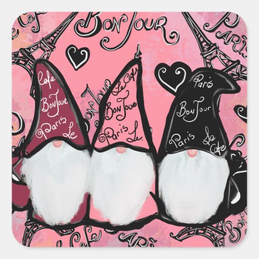 STICKER CARRÉ GNOME (Devant)