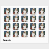STICKER CARRÉ GNOME DE NOËL (Feuille)