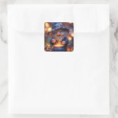 Sticker Carré Gnome souriant Stirring Magic Pot (Sac)
