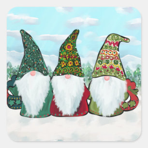 STICKER CARRÉ GNOMES