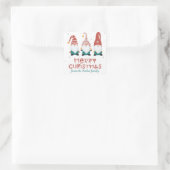 Sticker Carré Gnomes comiques amusants Noël (Sac)
