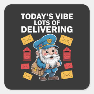 Sticker Carré Gnomes postiers Courrier