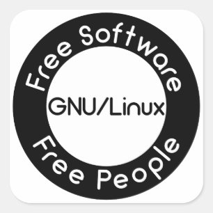 Sticker Carré GNU/Linux