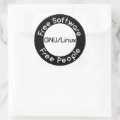 Sticker Carré GNU/Linux (Sac)
