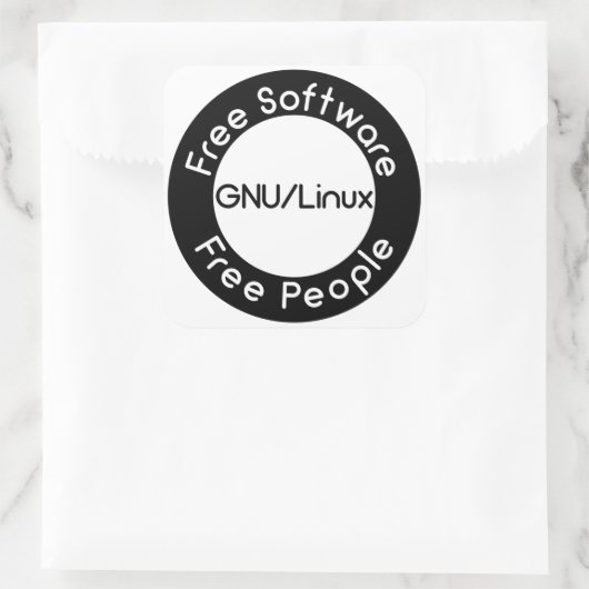 Sticker Carré GNU/Linux (Sac)