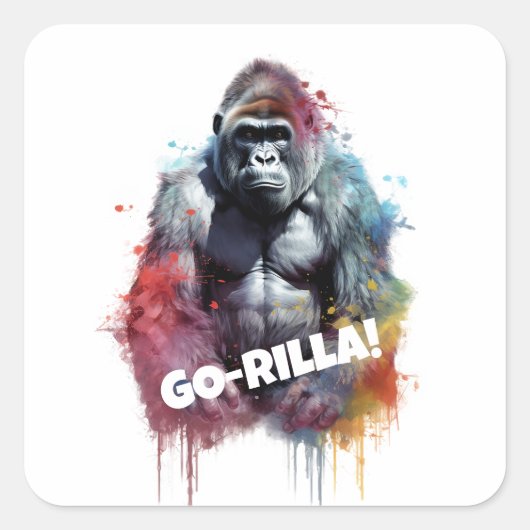 Sticker Carré Go-rilla!! (Devant)