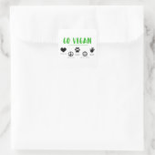 Sticker Carré Go Vegan (Sac)