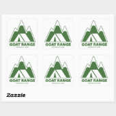 Sticker Carré Goat Range Provincial Park Mountains Camping (Feuille)