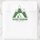 Sticker Carré Goat Range Provincial Park Mountains Camping (Sac)