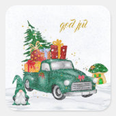 Sticker Carré God Jul Swedish Gnomes (Devant)