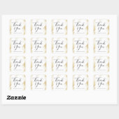 Sticker Carré Gold Brush Stroke Mariage Faveur (Feuille)