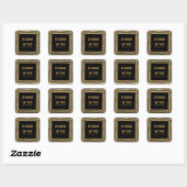 Sticker Carré Gold Custom juive hébreu Simchat Purim (Feuille)