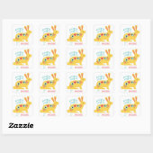 Sticker Carré Gold Flower Easter Rabbit (Feuille)