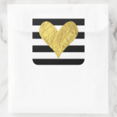 Sticker Carré Gold Foil Heart (Sac)