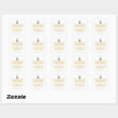 Sticker Carré Gold Frame Bakery Baker's Logo Carte de visite (Feuille)
