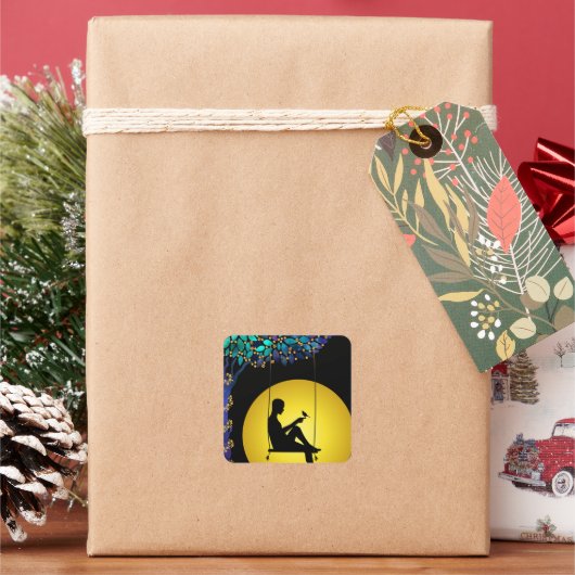 Sticker Carré Gold Heavenly Moon Man To The Stars (vacances)