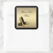 Sticker Carré Gold High talon Chaussures Envelope Seal Party Fav (Sac)