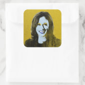 Sticker Carré Gold Kamala Harris Pop Art (Sac)