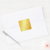 Sticker Carré Gold Look Coeurs Glamor Blank Modèle Élégant (Enveloppe)
