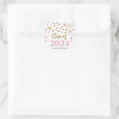 Sticker Carré Gold Pink Confetti 2024 (Sac)