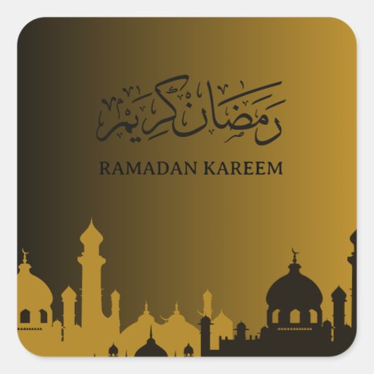 Sticker Carré Gold Ramadan kareem 2024 (Devant)