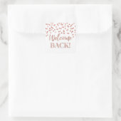 Sticker Carré Gold Rose Confetti Welcome Back (Sac)