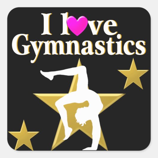STICKER CARRÉ GOLD STAR GYMNAST (Devant)