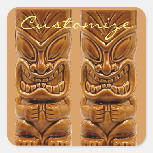 Sticker Carré Gold Tiki Sculpture Thunder_Cove Air Freshener (Devant)