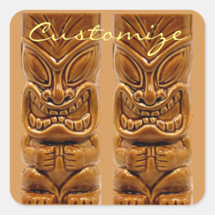 Sticker Carré Gold Tiki Sculpture Thunder_Cove Air Freshener