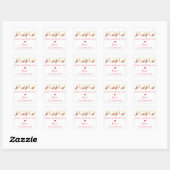 Sticker Carré Gold XOXO Floral Valentine's Day (Feuille)