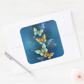 Sticker Carré Golden butterflies (Enveloppe)