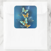 Sticker Carré Golden butterflies (Sac)