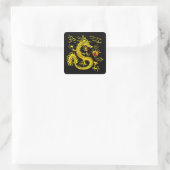 Sticker Carré Golden Dragon (Sac)