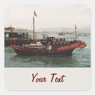 Sticker Carré Golden Dragon Ferry Hong Kong