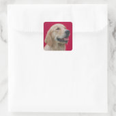 Sticker Carré Golden Retriever (Sac)