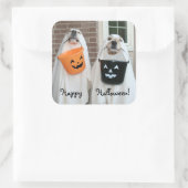 Sticker Carré Golden Retriever Halloween Ghosts (Sac)