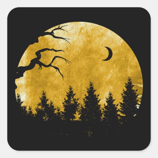 Sticker Carré Golden Woods (Devant)
