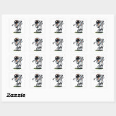Sticker Carré Golf Astronaute (Feuille)