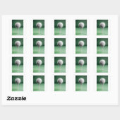 Sticker Carré Golf Ball on Tee (Feuille)