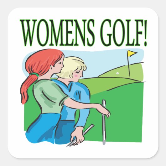 Sticker Carré Golf des femmes (Devant)