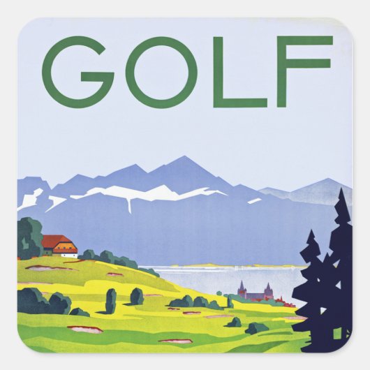 Sticker Carré Golf ~ Lausanne (Devant)