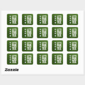 Sticker Carré Golf Let's Par Tee (Feuille)