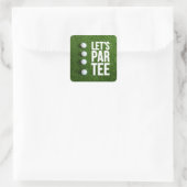 Sticker Carré Golf Let's Par Tee (Sac)