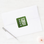 Sticker Carré Golf Let's Par Tee (Enveloppe)