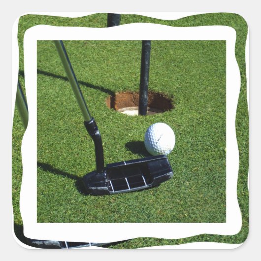 Sticker Carré Golf Make That Par, (Devant)