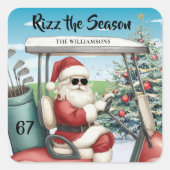 Sticker Carré Golf Theme Rizz the Season 67 Name (Devant)